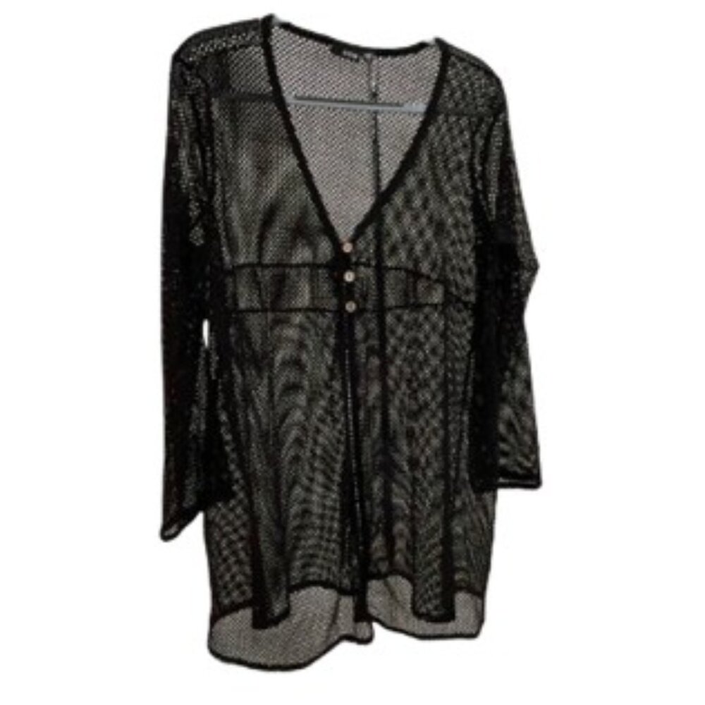 A.n.a. Black Fishnet Swim Cover-up - EUC
